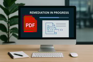 Computer screen showing PDF Remediation in progress