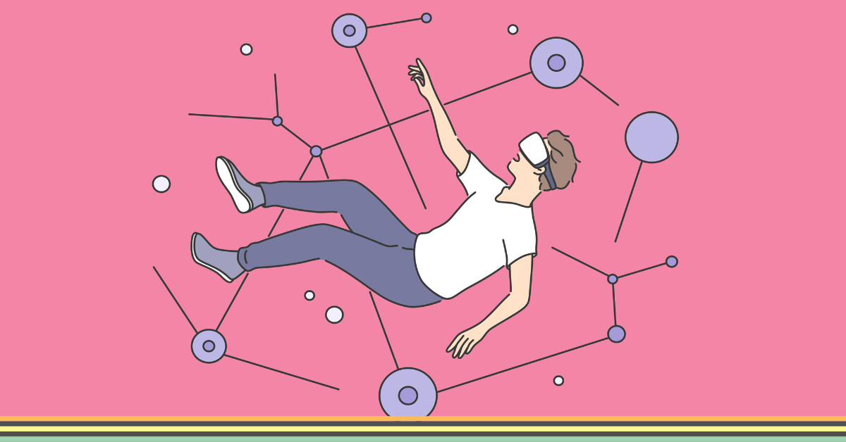 A man in Virtual Reality